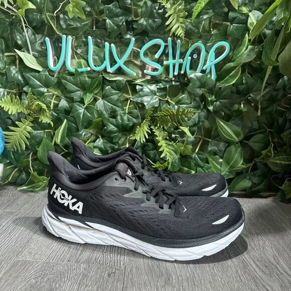 Hoka One One Clifton 8 Black White Running Shoes - 1119393-BWHT - Mens Size 13 D Hoka One One Men main image 4